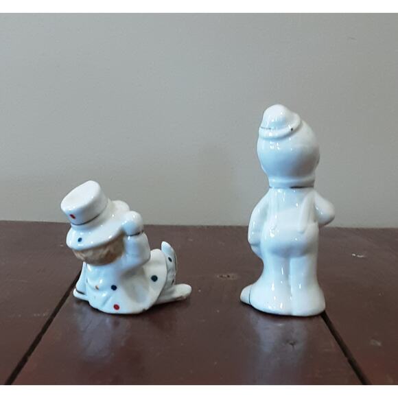 2 Vintage Porcelain Clown FIgurines - Picture 3 of 5
